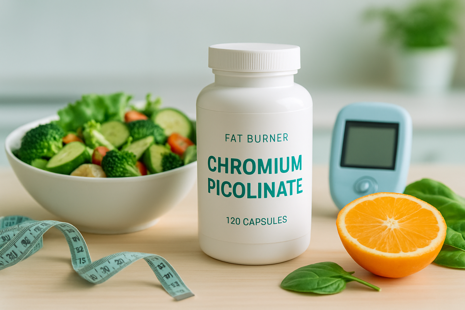 Chrompicolinat Kapseln und Lebensmittel reich an Chrom für Blutzuckerkontrolle und Gewichtsverlust