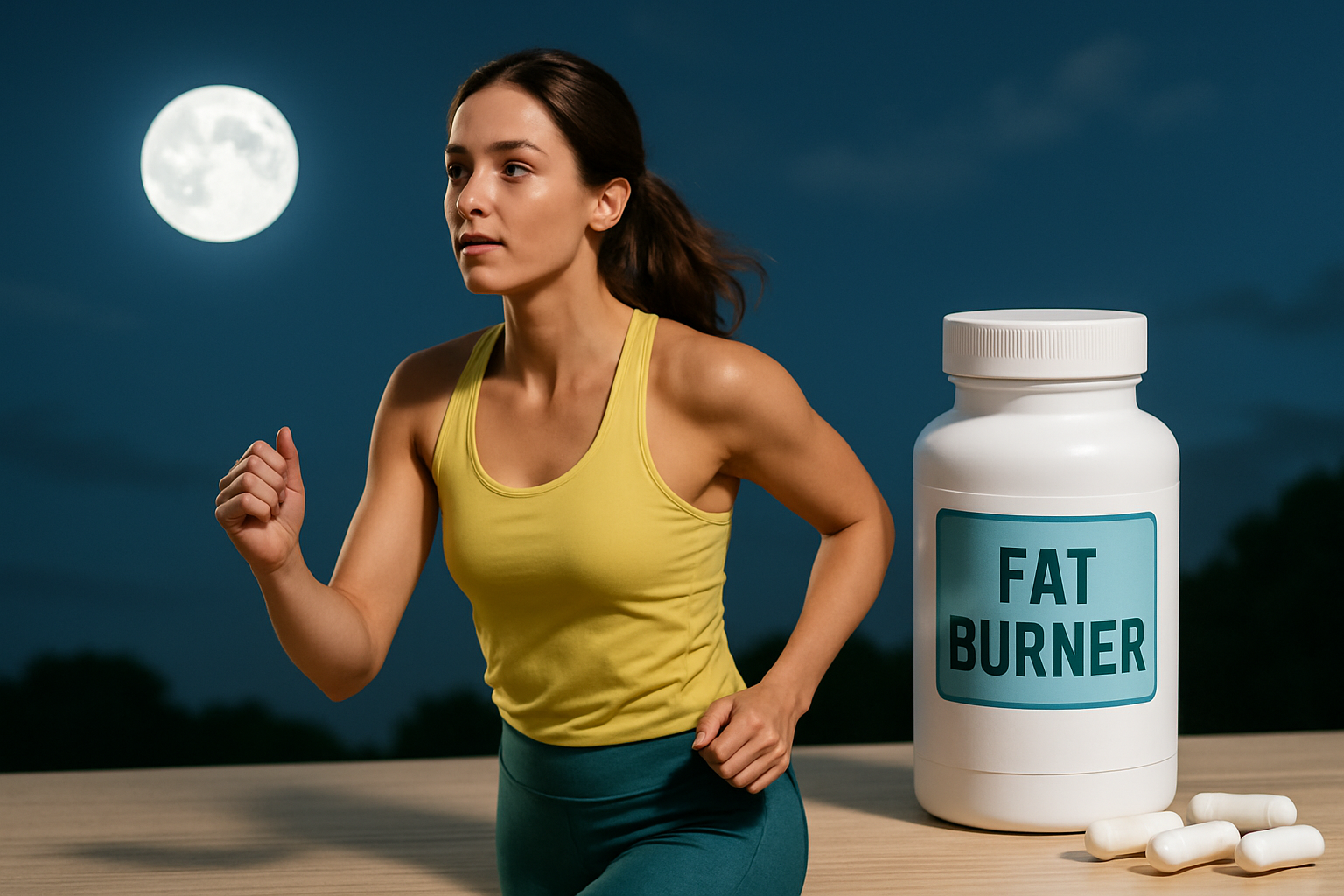 Person nimmt abends stimulanzienfreie Fatburner vor dem Schlafengehen ein