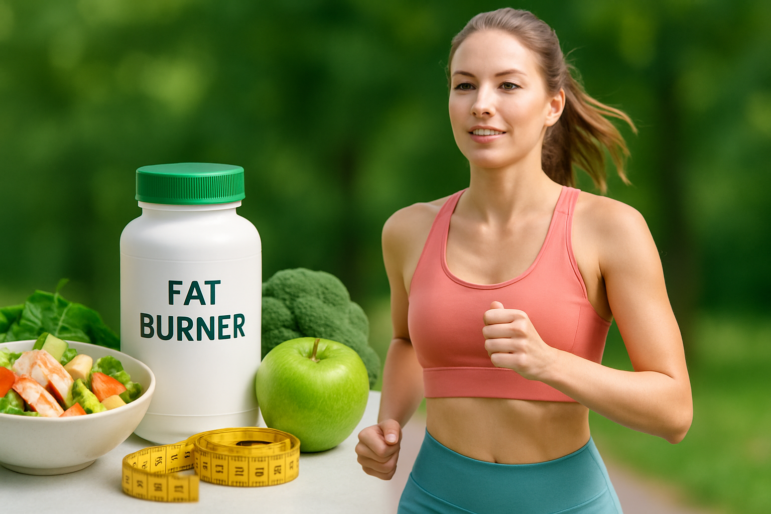 Person hält Fatburner-Kapseln in der Hand und überlegt, ob Abnehmen ohne Sport möglich ist