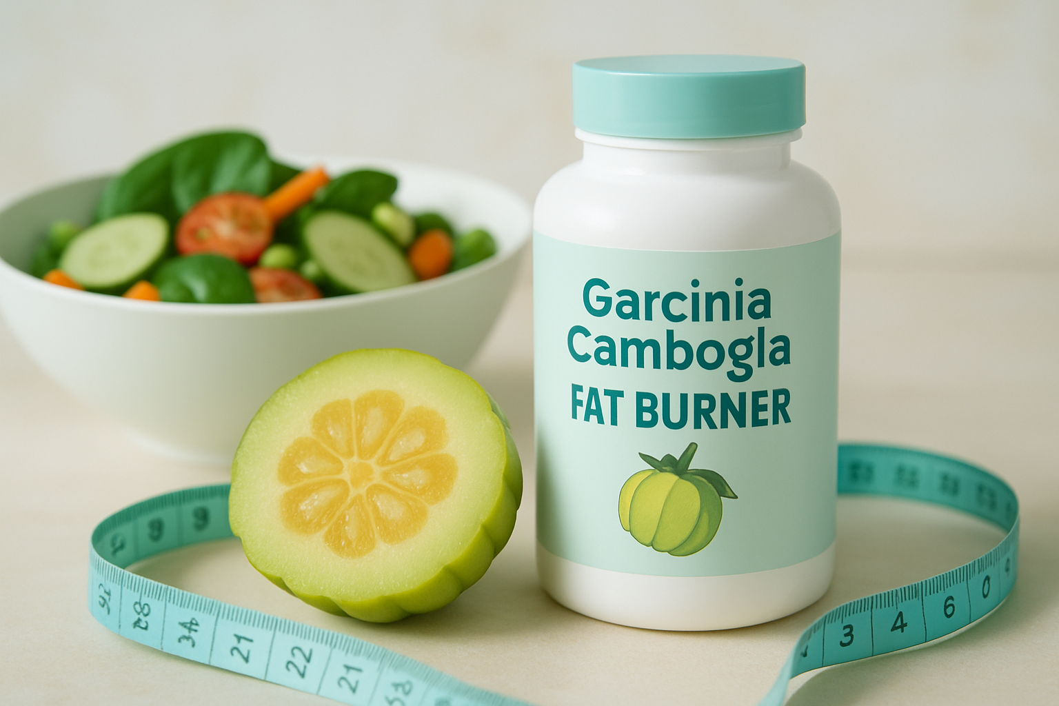 Garcinia Cambogia Frucht mit HCA-Wirkstoff als natürlicher Fatburner zum Abnehmen